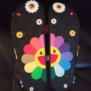 Rainbow smiley flower slides
